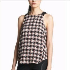 Rag & Bone Silk Houndstooth Sleeveless Blouse Size XS
